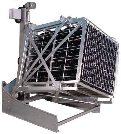 Gyropalette single cage for sparkling wines